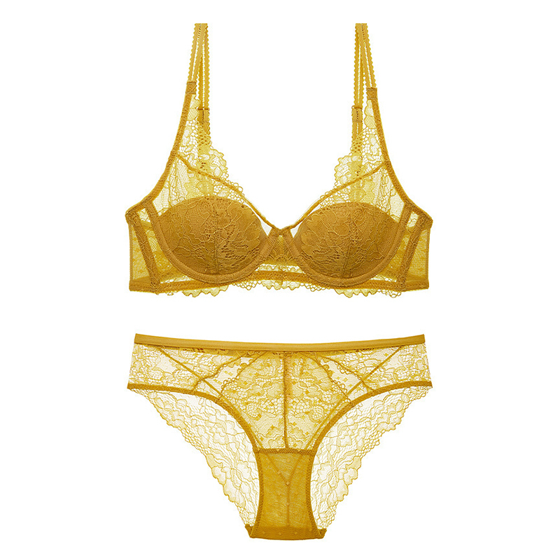 Sexy Lace Thin Cotton Half Cup Bra and Panties Sets Transparent Lace Push Up Underwear Set Plunge Lingerie for Women Brassieres Y200708, Black
Sexy Lace Thin Cotton Half Cup Bra and Panties Sets Transparent Lace Push Up Underwear Set Plunge Lingerie for Women Brassieres Y200708, Black