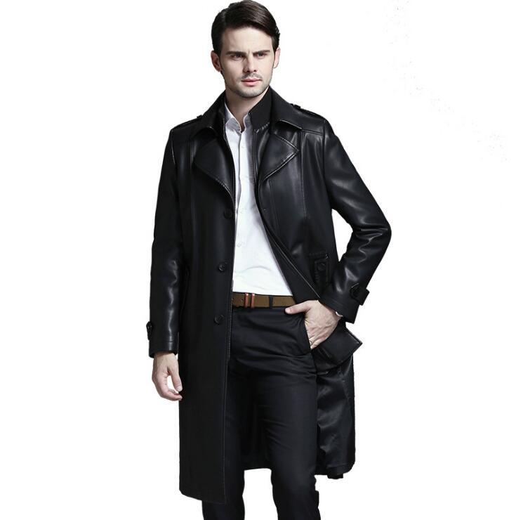 New Fashion Men Warm Winter Clothes Men's Long Leather jacket Sheepskin Mens Business casual Long Trench Coat Plus Size -4XL, Black
New Fashion Men Warm Winter Clothes Men's Long Leather jacket Sheepskin Mens Business casual Long Trench Coat Plus Size -4XL, Black
