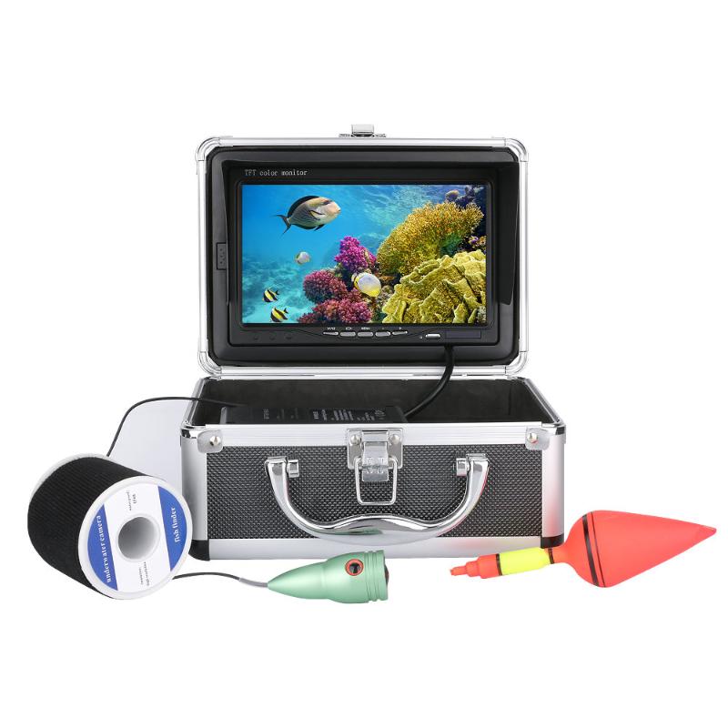 GAMWATER 15/20/30M 1000TVL Fish Finder Underwater Ice Fishing Camera 7" LCD Monitor 6PCS White LED Camera For Fishing