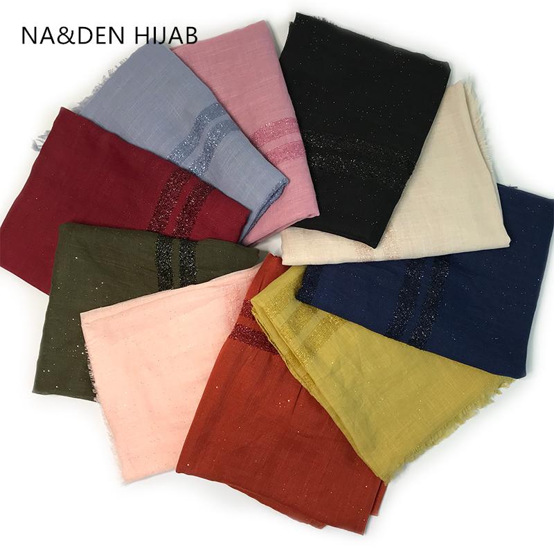 Scarves Plain Glitter Hijab Maxi Shimmer Stripe Shawls Women Sparkling Muslim Head Scarf Solid Wraps 10pcs/lot
Scarves Plain Glitter Hijab Maxi Shimmer Stripe Shawls Women Sparkling Muslim Head Scarf Solid Wraps 10pcs/lot