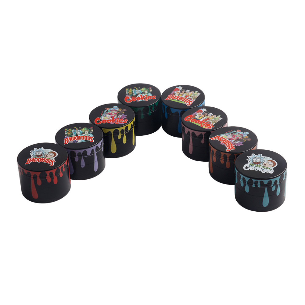 Cookies cartoon black Grinder 50mm Tobacco Slicer 4 Layers Herb Crusher Colorful Zinc Alloy Grinder Hand Smoke Accessories
Cookies cartoon black Grinder 50mm Tobacco Slicer 4 Layers Herb Crusher Colorful Zinc Alloy Grinder Hand Smoke Accessories