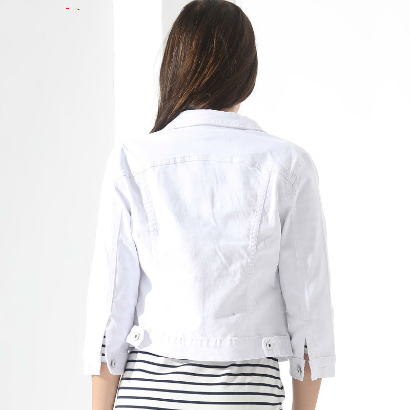 White Jean Jacket Women Womens Jackets and Coats Jean Slim Short Coat Jacket Feminina Slim Top Outwear Jeans Woman Jacket 201026