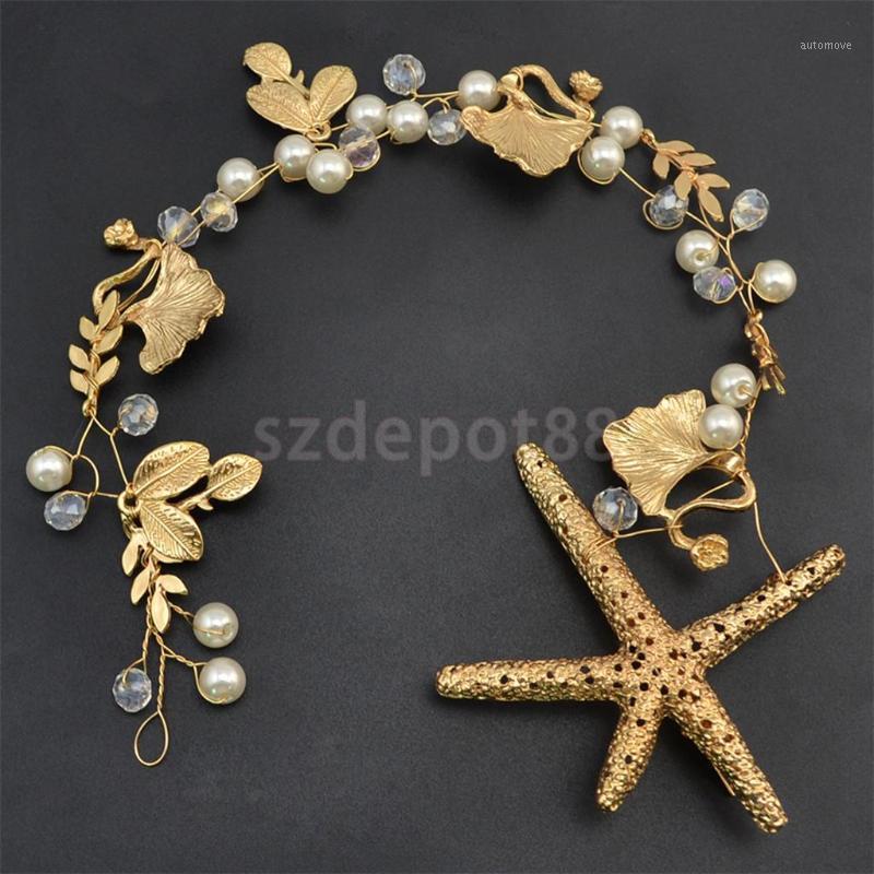 Leaves Crystal Starfish Bridal Hairband Hair Wreath Headpiece Gold1
Leaves Crystal Starfish Bridal Hairband Hair Wreath Headpiece Gold1