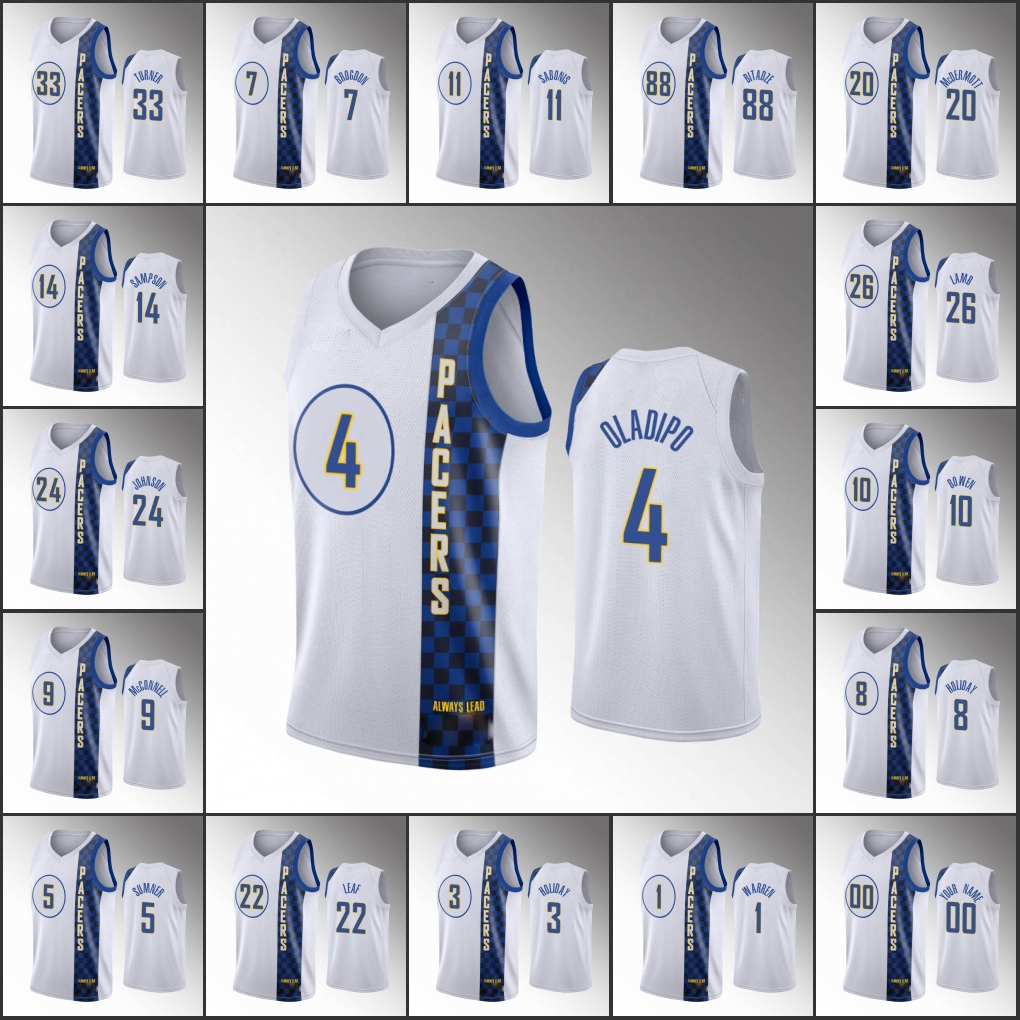 Indiana Pacers Men T.J. Warren Victor Oladipo Aaron Holiday Malcolm Brogdon Domantas Sabonis Custom White NBA 2020 Jersey, Black
Indiana Pacers Men T.J. Warren Victor Oladipo Aaron Holiday Malcolm Brogdon Domantas Sabonis Custom White NBA 2020 Jersey, Black