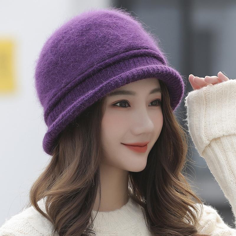 Berets Winter Women's Knitting Wool Hat Hair Thickened Warm Basin Cap Outdoor Fashion Beret, Purple
Berets Winter Women's Knitting Wool Hat Hair Thickened Warm Basin Cap Outdoor Fashion Beret, Purple