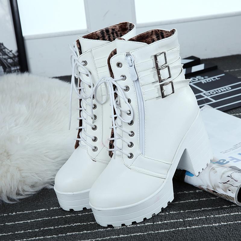 Women Winter Motorcycle Boots Women Ankle Boot Female High Heels Shoes Ladies Lace Up Round Toe Shoes1, White
Women Winter Motorcycle Boots Women Ankle Boot Female High Heels Shoes Ladies Lace Up Round Toe Shoes1, White