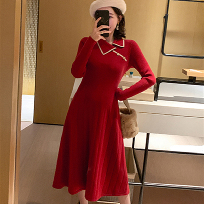 2021 New Women Vintage Auutmn Winter Long Sleeve Slim a Line Sweater Eleagnt Ladies Knitted Robe Vestidos Mujer C96v, Black
2021 New Women Vintage Auutmn Winter Long Sleeve Slim a Line Sweater Eleagnt Ladies Knitted Robe Vestidos Mujer C96v, Black