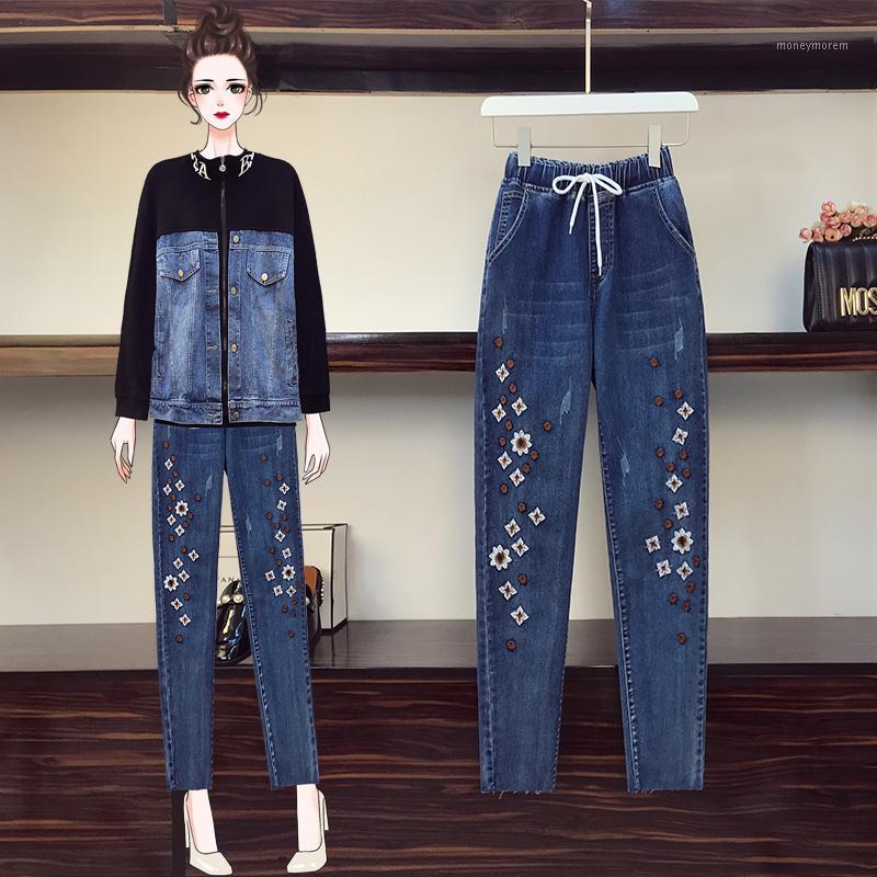 Fashion plus size women's autumn loose jeans plus fat and embroidered harem pants jeans trousers1, Blue
Fashion plus size women's autumn loose jeans plus fat and embroidered harem pants jeans trousers1, Blue