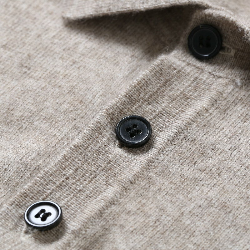 100% Cashmere Knitted Sweaters Man Winter Autumn Polo Collar Full Sleeve Jumpers Male Pure Pashmina Knitwear Pullovers 201026