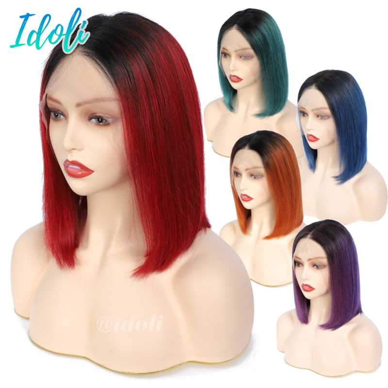 Ombre Human Hair Lace Front Brazilian Straight Remy Hair Wig Bob Lace Front Wigs Color Purple Blue Red Ginger Green Omber
Ombre Human Hair Lace Front Brazilian Straight Remy Hair Wig Bob Lace Front Wigs Color Purple Blue Red Ginger Green Omber