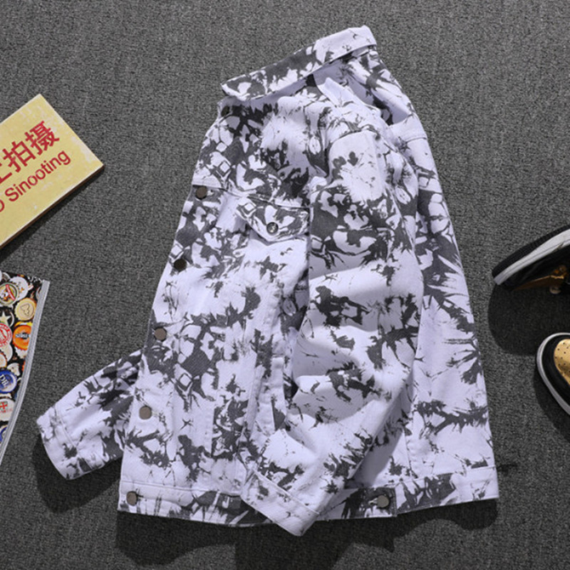 Men Camouflage printed Slim fit jeans Jackets Pink black white Hip Hop Man Streetwear Cotton Casual Denim Coat Plus Size 4XL 201116