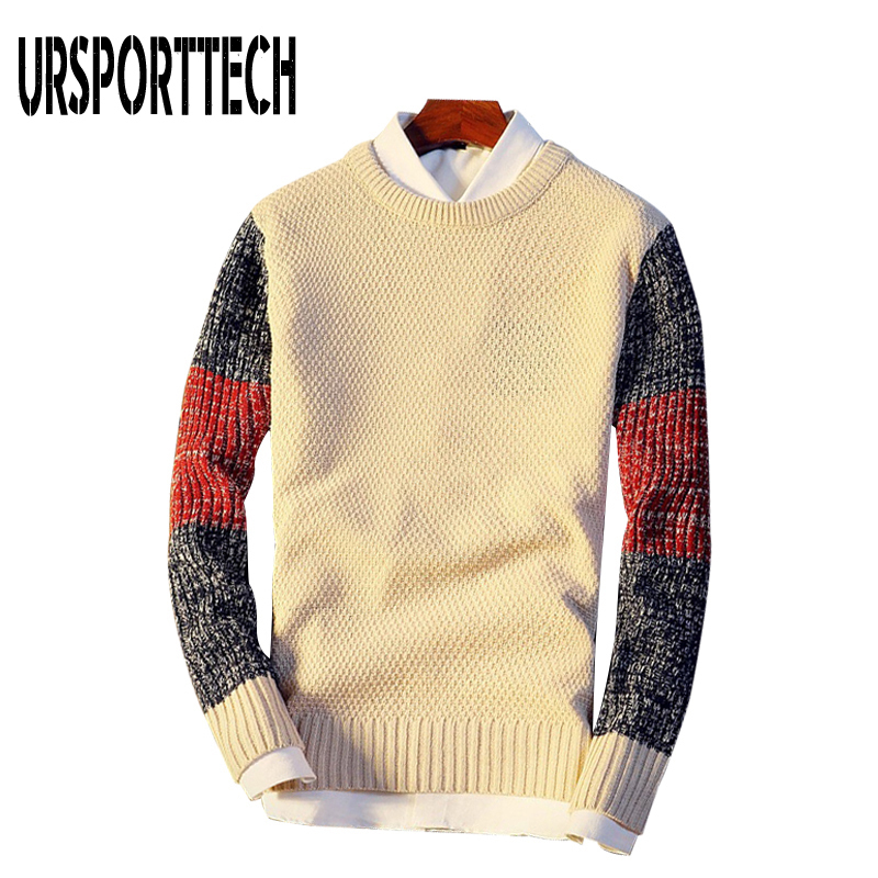 Autumn Casual Men's Sweater O-Neck Striped Slim Fit Knitted Mens Sweaters Pullovers Knittwear Pullover Men Pull Homme M-XXL 201022