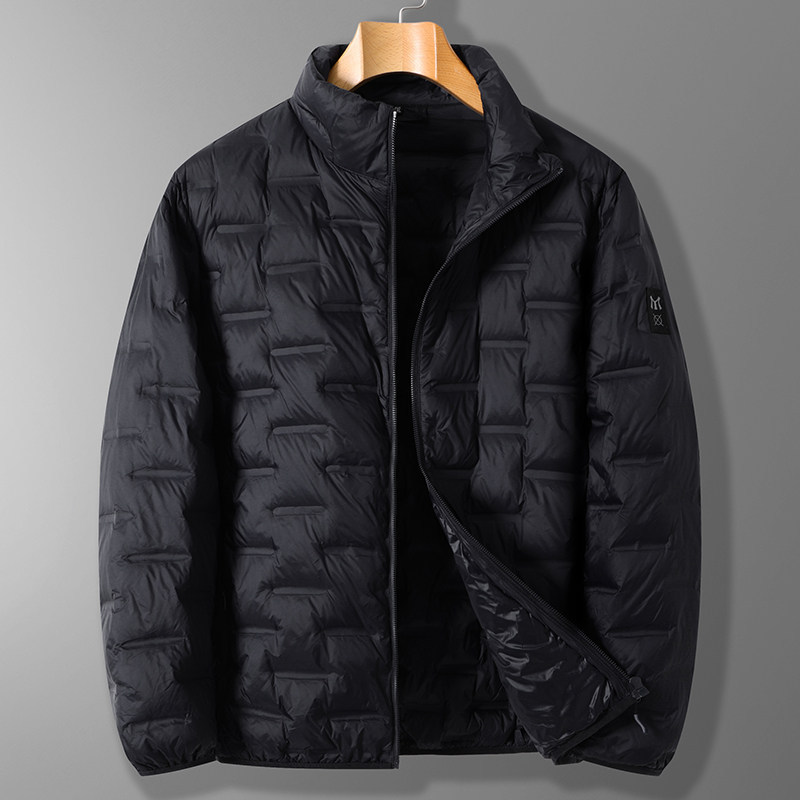 Large size 6XL 7XL 8XL Men's winter high-quality lightweight down jacket Loose men's stand-up collar warm ultra-thin jacket 201223