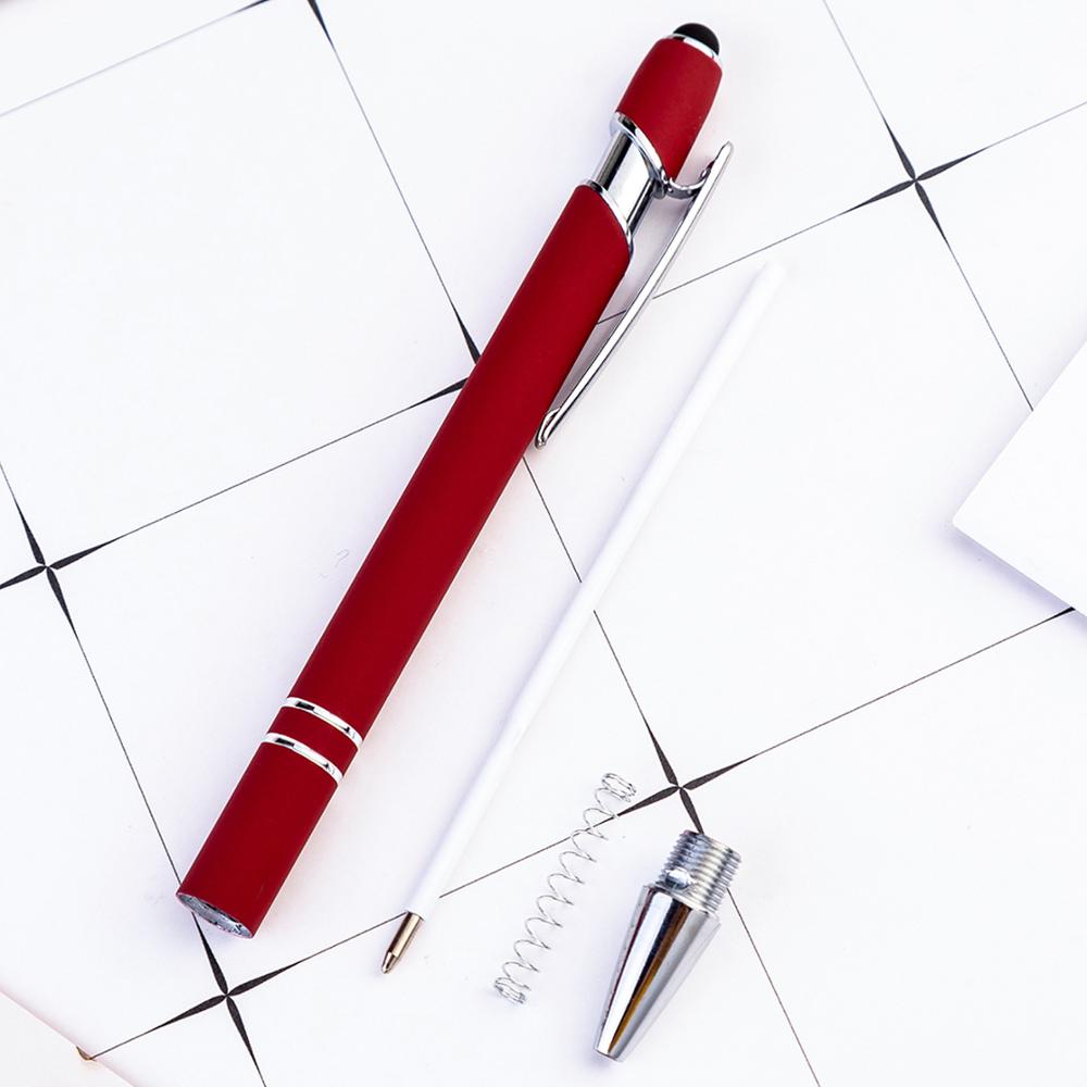 8PCSLot Promotion Ballpoint pen 2 in 1 Stylus Drawing Tablet Pens Capacitive Screen Touch Pen School Office Writing Stationery19591759