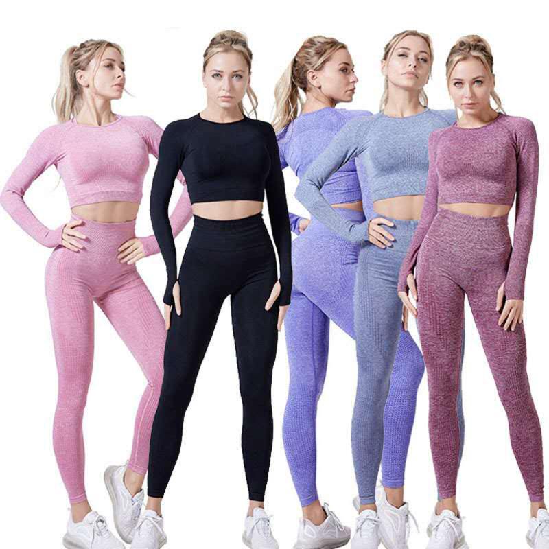 Long Sleeve Gym Set Women Leggings Sport Women Fitness Outfits Crop Top Yoga Pants Tracksuits Workout Clothes For, Black
Long Sleeve Gym Set Women Leggings Sport Women Fitness Outfits Crop Top Yoga Pants Tracksuits Workout Clothes For, Black