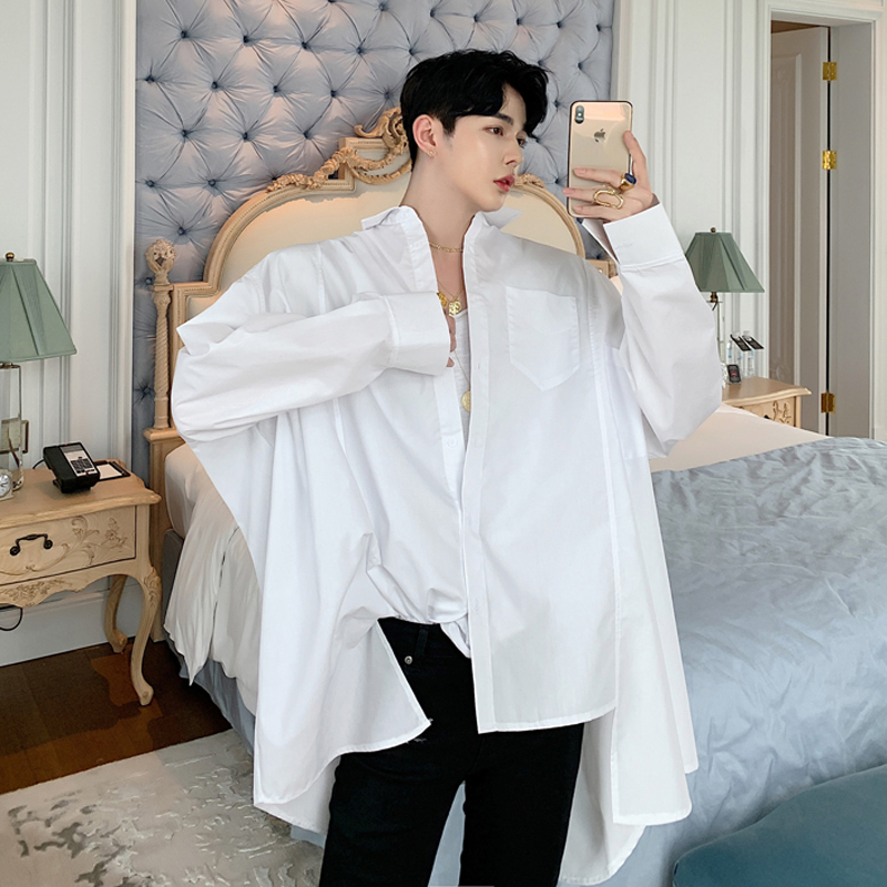 2021 Summer Irregular Patchwork Men of Large Shirt Occasional Male Black Blouse Vintage Long-sleeve Shirts 5wbm, White
2021 Summer Irregular Patchwork Men of Large Shirt Occasional Male Black Blouse Vintage Long-sleeve Shirts 5wbm, White