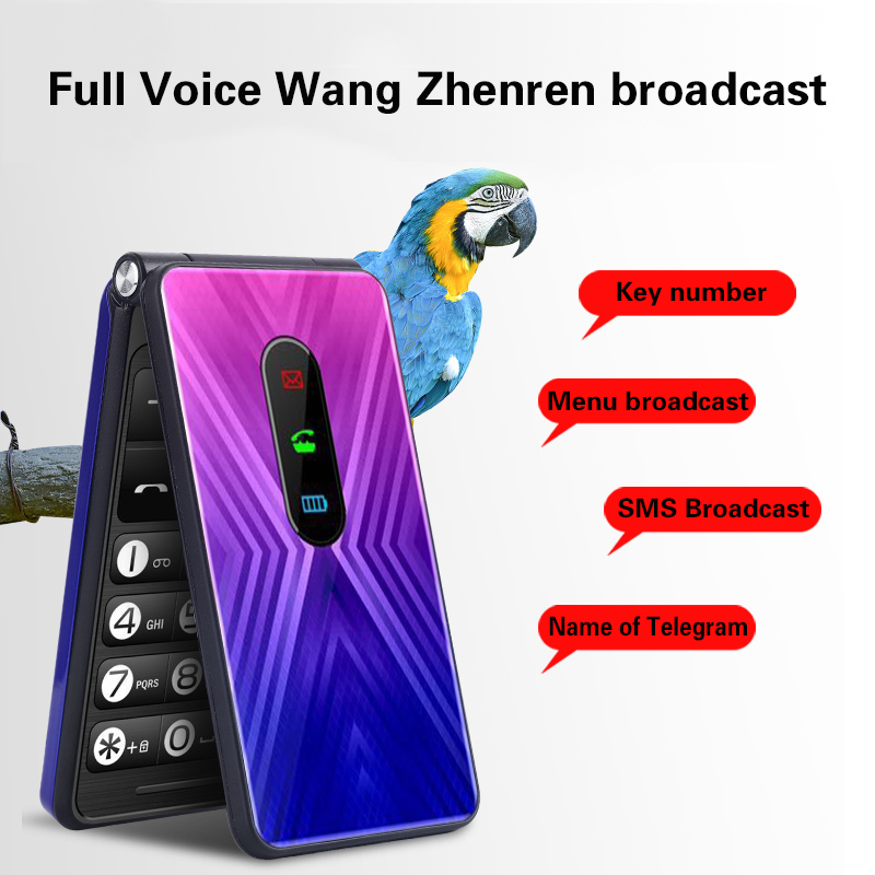 Unlocked 2.4 inch Mini Flip Mobile Phones Dual Sim Card Fashion Pretty MP3 Quad Band GSM Cellphone For Student Girl Big Button Louder Voice
