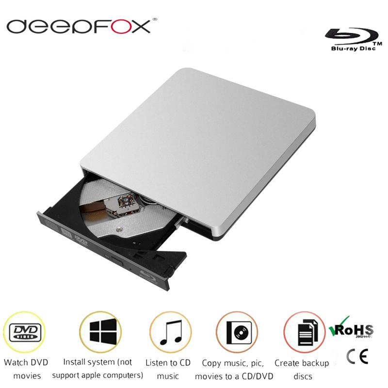 Deepfox Bluray Player External Optical Drive USB 3.0 Blu ray BD-ROM CD/DVD RW Burner Writer Recorder Portable For Laptop
Deepfox Bluray Player External Optical Drive USB 3.0 Blu ray BD-ROM CD/DVD RW Burner Writer Recorder Portable For Laptop