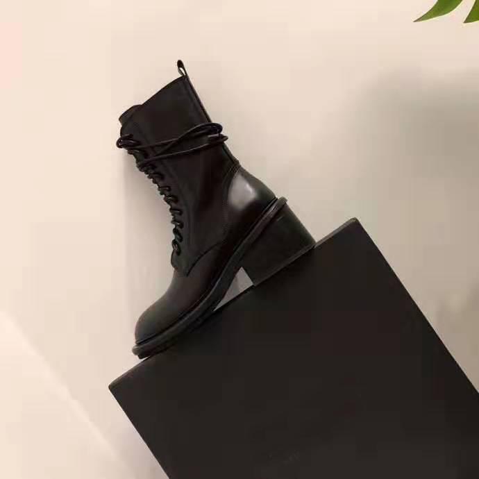 Woman Boots Black Genuine Leather Lace-up Ankle Boots Round Toe Side Zip Chunky Block Heel Biker Shoes
Woman Boots Black Genuine Leather Lace-up Ankle Boots Round Toe Side Zip Chunky Block Heel Biker Shoes