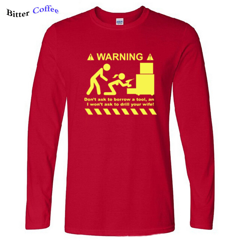 Print Tee Homme Autumn Funny T-shirt 100% Cotton Novelty Long sleeve T Shirt Men Hipster EU Size 201202