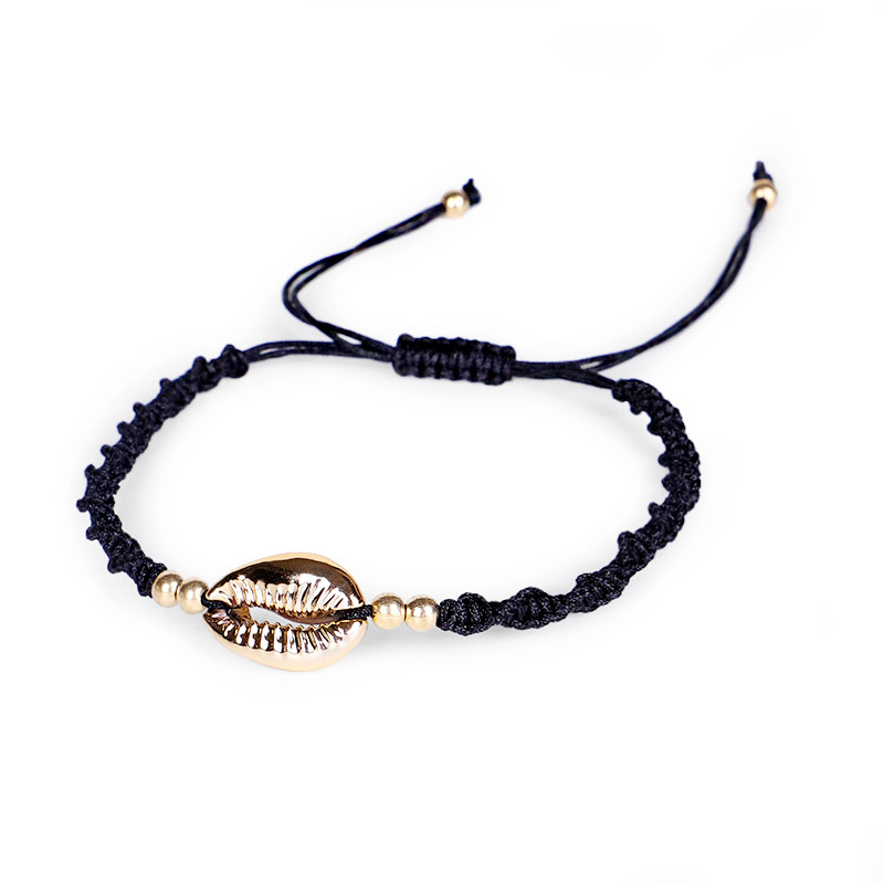 Handmade Colorful Woven Shell Charm Bracelet Adjustable Friendship Bracelets