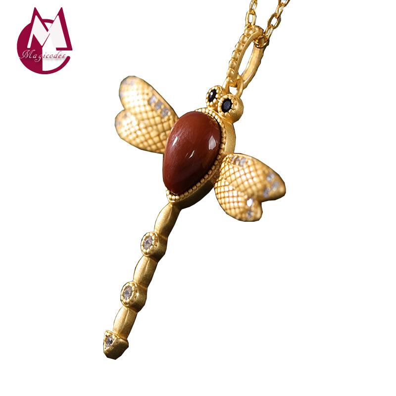Dagonfly Agate Necklace Pendant Pure 925 Sterling Silver Gold Plate Natural Stone Neckalce Jewelry Women 2020 New Arrival R13
Dagonfly Agate Necklace Pendant Pure 925 Sterling Silver Gold Plate Natural Stone Neckalce Jewelry Women 2020 New Arrival R13