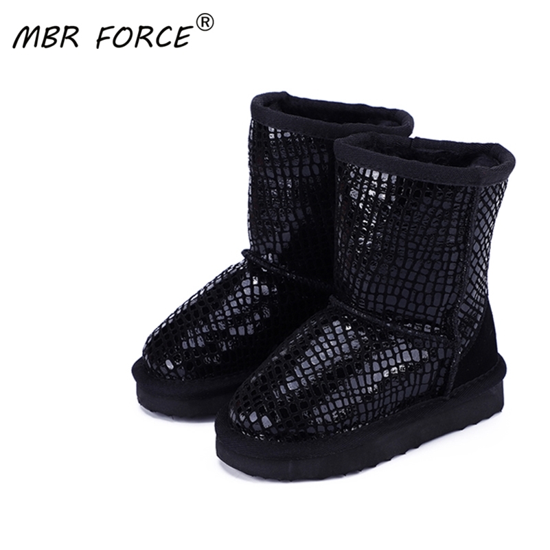 MBR FORCE New High Quality Children Waterproof Classic Snow Boots Boys Girls Genuine Leather Fashion Warm Winter Boots 201113, Black
MBR FORCE New High Quality Children Waterproof Classic Snow Boots Boys Girls Genuine Leather Fashion Warm Winter Boots 201113, Black