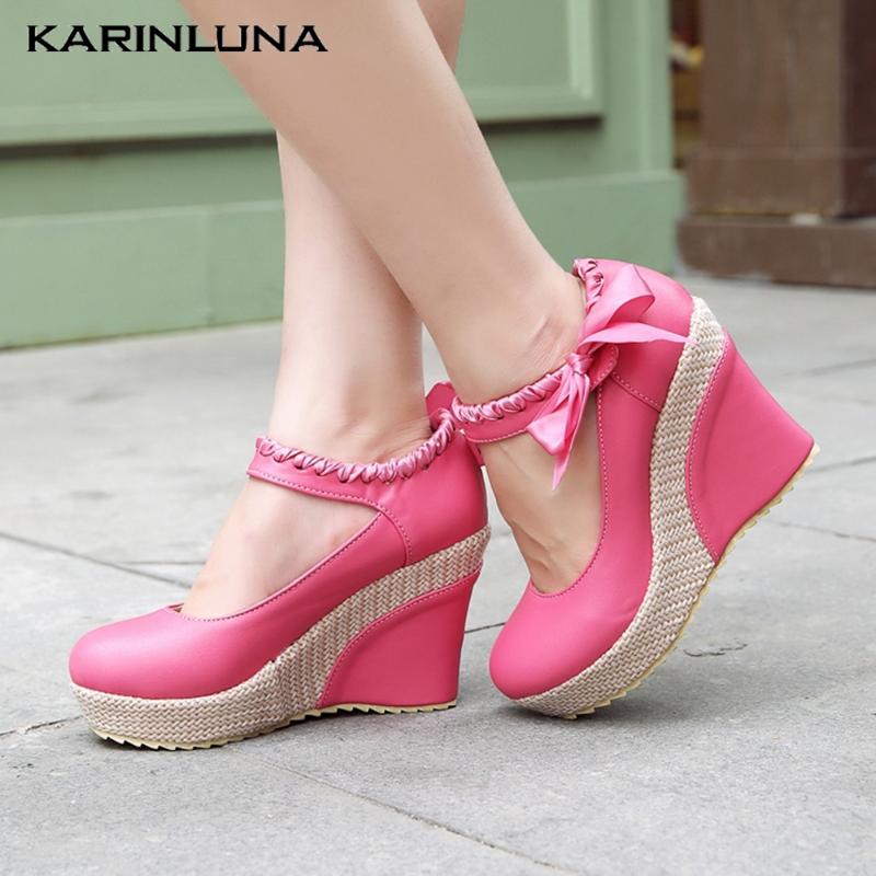 Karin 2020 Dropship Large Size 43 Sweet Women Pump Wedges Round Toe Platform Butterfly-knot Spring/Autumn Casual Woman Shoes, Blue
Karin 2020 Dropship Large Size 43 Sweet Women Pump Wedges Round Toe Platform Butterfly-knot Spring/Autumn Casual Woman Shoes, Blue