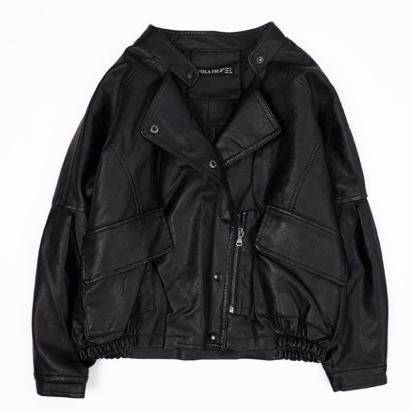 2020 New Autumn Faux Soft Leather Loose Jacket Women Pu Leather Motorcycle Zipper Overcoat High Street Punk Outerwear, Beige
2020 New Autumn Faux Soft Leather Loose Jacket Women Pu Leather Motorcycle Zipper Overcoat High Street Punk Outerwear, Beige
