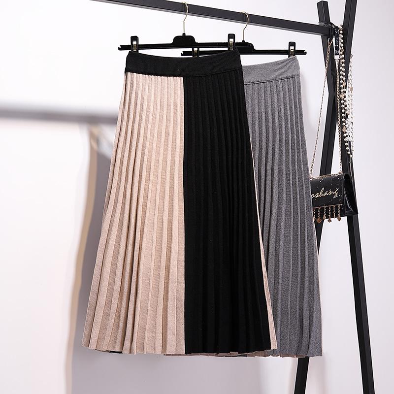 autumn and winter new Korean version show thin A-line medium length vertical sense knitting skirt thickened skirt, See chart
autumn and winter new Korean version show thin A-line medium length vertical sense knitting skirt thickened skirt, See chart