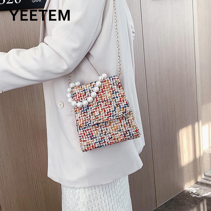 2021 autumn and winter hair chain women's bag new student Korean version of the fashion pearl carry-on sloping bag, Black
2021 autumn and winter hair chain women's bag new student Korean version of the fashion pearl carry-on sloping bag, Black