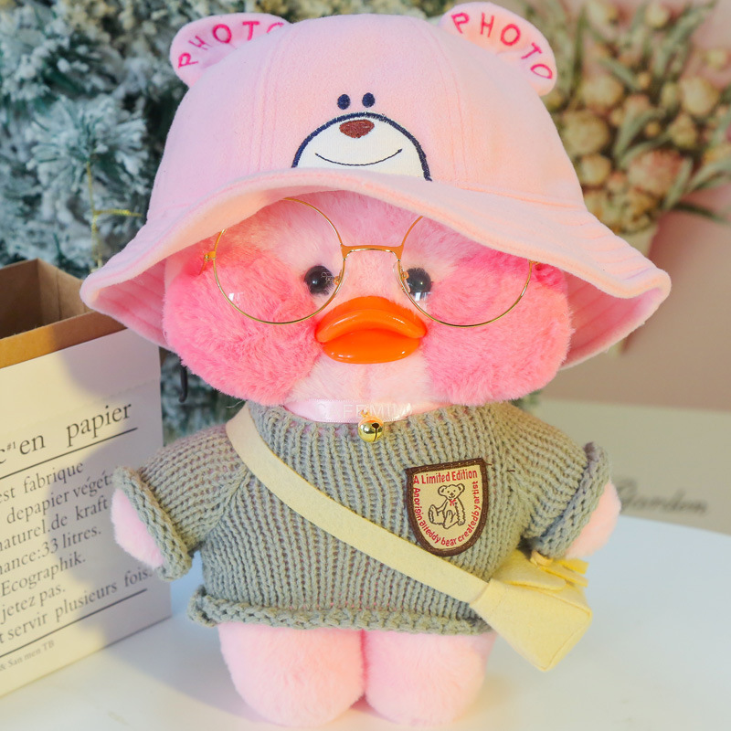 30cm Kawaii LaLafanfan Cafe Plush Toy Soft Animal Cartoon Cute Duck Stuffed Doll Kids Toys Christmas Birthday Gift for Chil LJ200902 Y260128