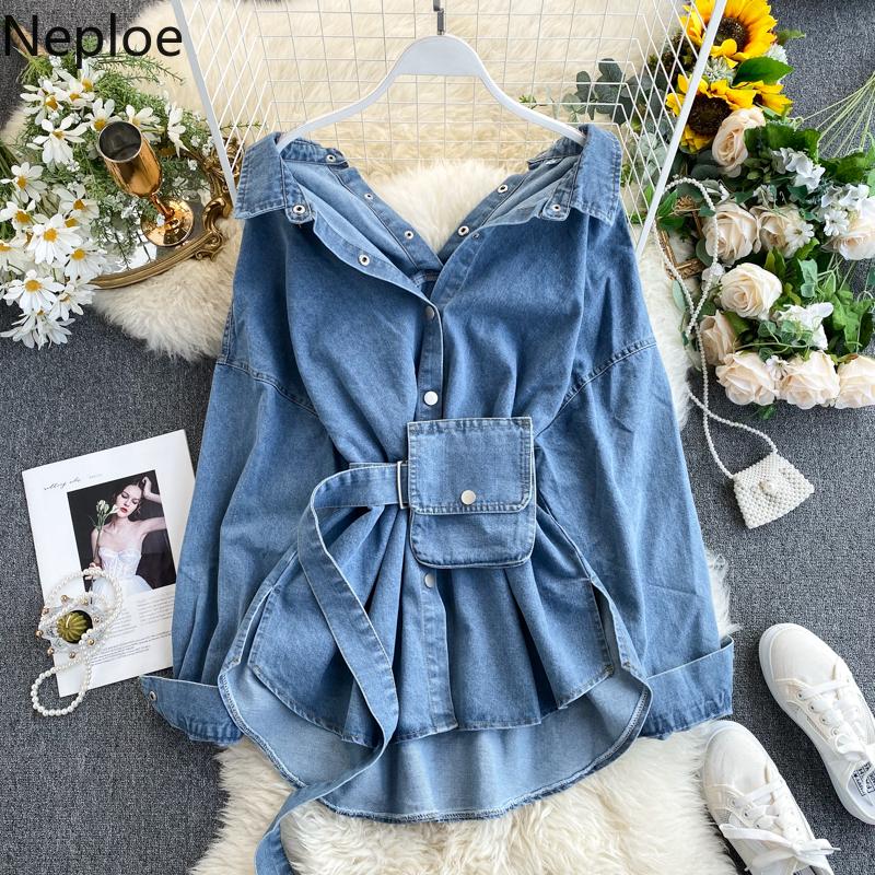 Neploe 2020 Vintage Sashes Slim Waist Jeans Coat Autumn Winter Women Denim Jacket Korean Buttons Backless Long Outerwear 56249, Black
Neploe 2020 Vintage Sashes Slim Waist Jeans Coat Autumn Winter Women Denim Jacket Korean Buttons Backless Long Outerwear 56249, Black