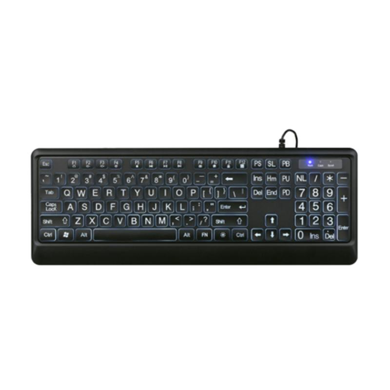 Wired Keyboard, Illuminated Keyboard, Large Font Backlight to Protect Eyesight, for Internet Cafes, Schools, Companies
Wired Keyboard, Illuminated Keyboard, Large Font Backlight to Protect Eyesight, for Internet Cafes, Schools, Companies