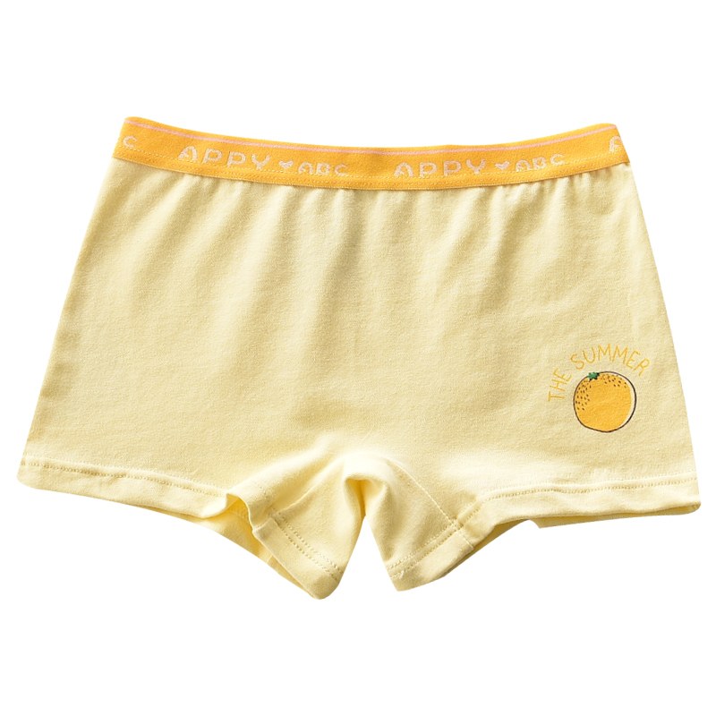 5 Pcs/lot Girls Panties Pear Teenage Physiological Period Underwear Cute Fruit Shorts Cotton Kids Girls Underpants Baby Clothes Y0126