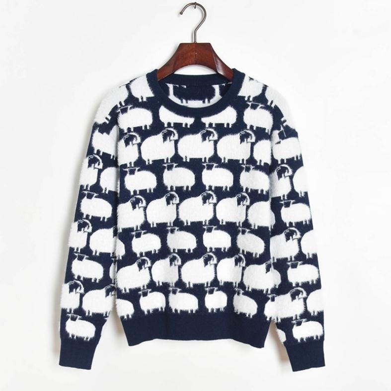 2021 Camisola Kawaii Autumn Feminine Fashion New Sheep Roundneck Knit Pullovers Long Sleeve Loose Jumpers Colorblock Pretty 404S, Sky blue
2021 Camisola Kawaii Autumn Feminine Fashion New Sheep Roundneck Knit Pullovers Long Sleeve Loose Jumpers Colorblock Pretty 404S, Sky blue