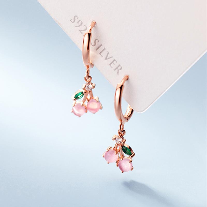 2021 New 925 Sterling Silver Sweet Pink Crystal Cherry Hoops Piercing Earrings Ear Rings Fruit Design Fine Jewelry for Women Gir
2021 New 925 Sterling Silver Sweet Pink Crystal Cherry Hoops Piercing Earrings Ear Rings Fruit Design Fine Jewelry for Women Gir