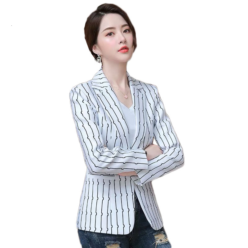 2021 New Spring Stripe Suit Jacket Women Blazers Feminino Fashion Notched Pockets Single Button Slim Ol Ladies Blazer Short Coat Y332 Ior9, White
2021 New Spring Stripe Suit Jacket Women Blazers Feminino Fashion Notched Pockets Single Button Slim Ol Ladies Blazer Short Coat Y332 Ior9, White