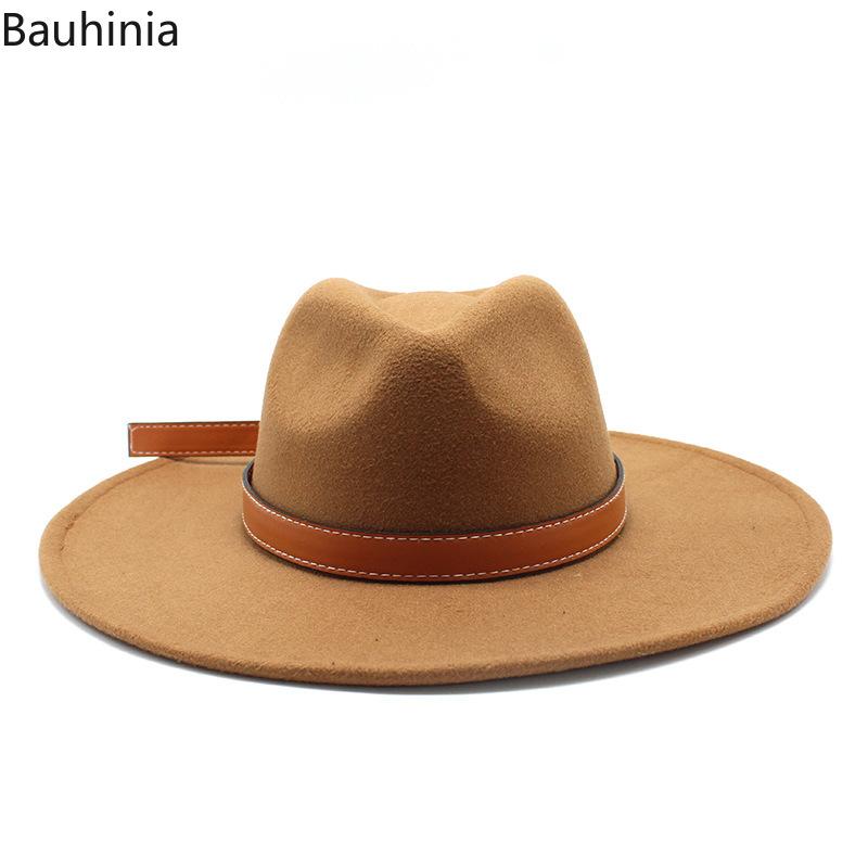 Wide Brim Hats Autumn Female Fedoras Top Hat Wool Jazz Cap Winter Fedora For Men Fashion Chapeau Femme Solid Color
Wide Brim Hats Autumn Female Fedoras Top Hat Wool Jazz Cap Winter Fedora For Men Fashion Chapeau Femme Solid Color