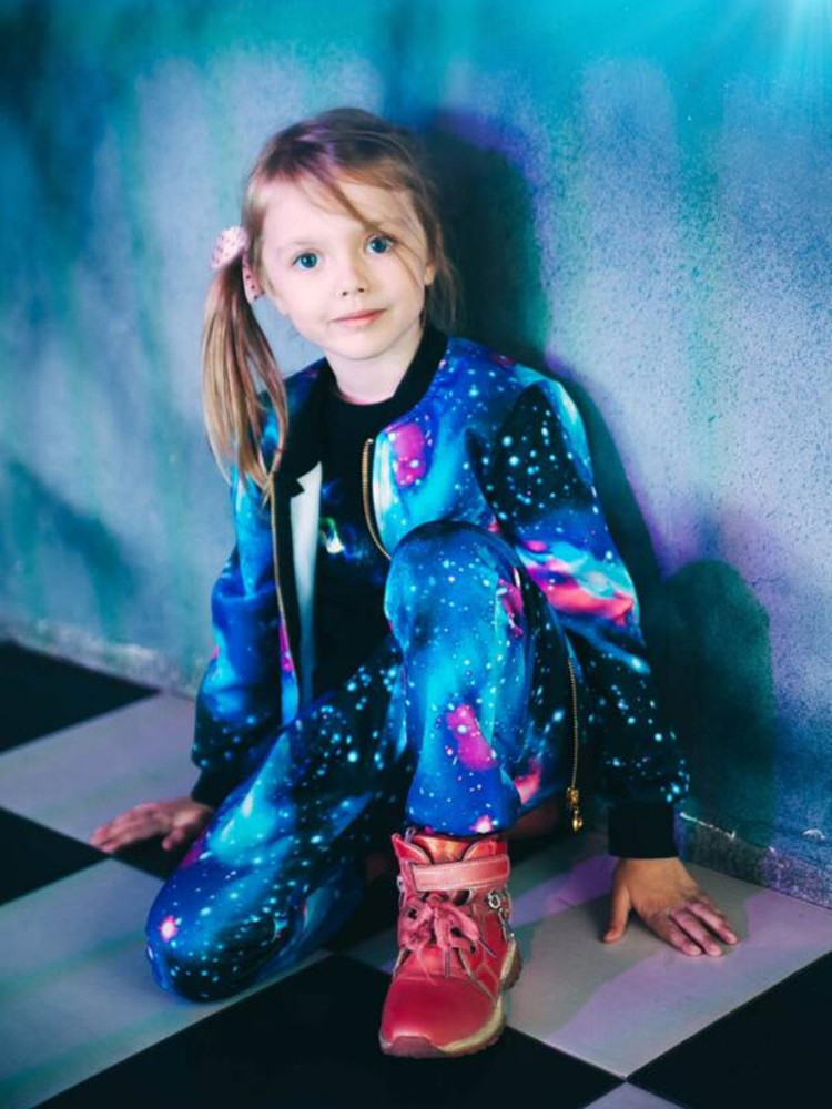 Girls Clothing Sets 2019 Children Fashion Active Jackets Zipper Coat And Pant Set Kids Clothing Autumn Sports Suit TracksuitX1019