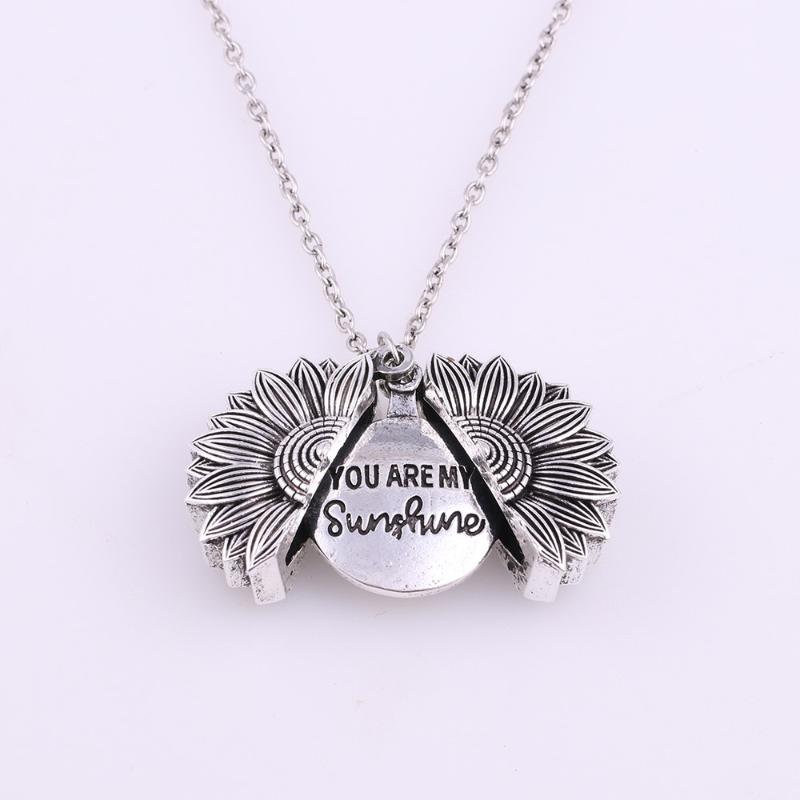 New Women Gold Necklace Custom You are my sunshine Open Locket Sunflower Pendant Necklace
New Women Gold Necklace Custom You are my sunshine Open Locket Sunflower Pendant Necklace