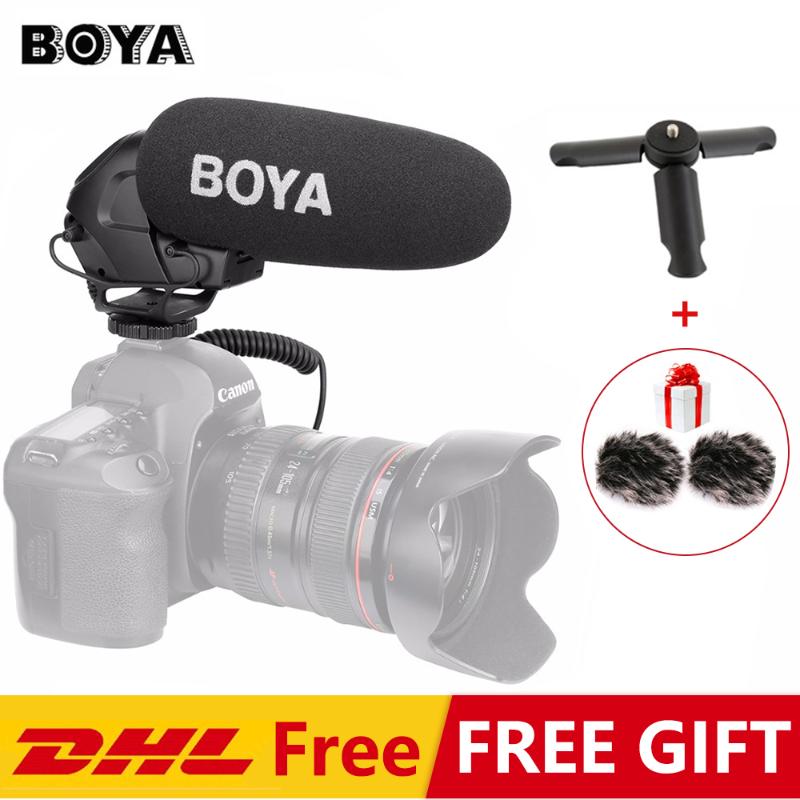 

Boya BY-BM3030 BY-3031 BY-3032 Shoutgun Microphone On Camera 3.5mm Hypercardioid Video Mic Interview ENG for DSLR Cameras
