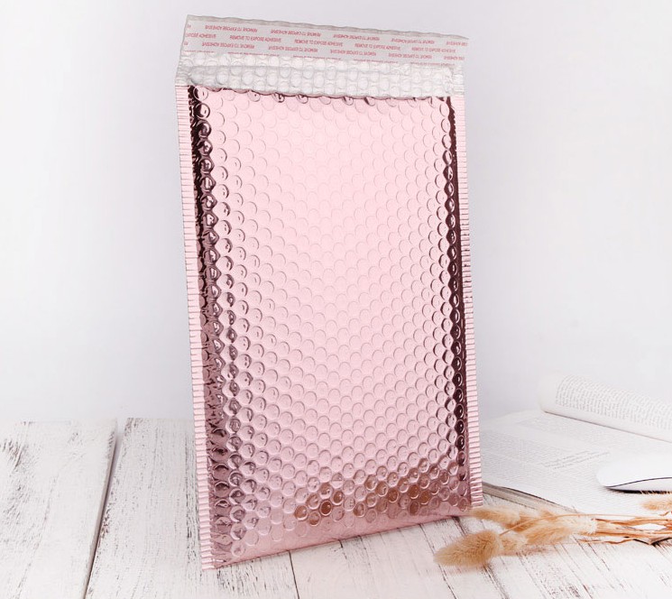 30pcs/lot Rose Gold Bubble Envelope Foam Foil Shipping Mailing Bag Bubble Mailer Envelopes for Gift Packaging 15x13cm/18x23cm