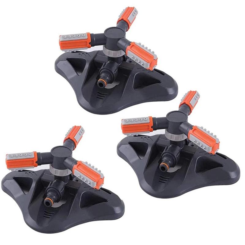 360° 3-Arm Rotating Garden Water Sprinklers System, Garden Sprinklers for Large Areas Auto Irrigation Water, Orange
360° 3-Arm Rotating Garden Water Sprinklers System, Garden Sprinklers for Large Areas Auto Irrigation Water, Orange