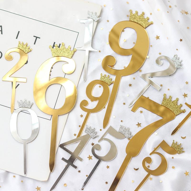 Other Festive & Party Supplies 5/10Pcs Mirror Surface Cake Topper Acrylic Number 0-9 With Crown Kids Birthday Decorating Wedding Anniversary
Other Festive & Party Supplies 5/10Pcs Mirror Surface Cake Topper Acrylic Number 0-9 With Crown Kids Birthday Decorating Wedding Anniversary