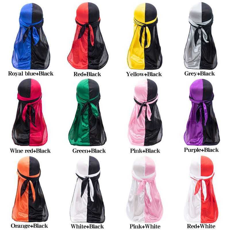 New fashion hip hop two colors durags hair accessories silk durag breathable adjustable cap headwear caps for adults 10pcs
New fashion hip hop two colors durags hair accessories silk durag breathable adjustable cap headwear caps for adults 10pcs
