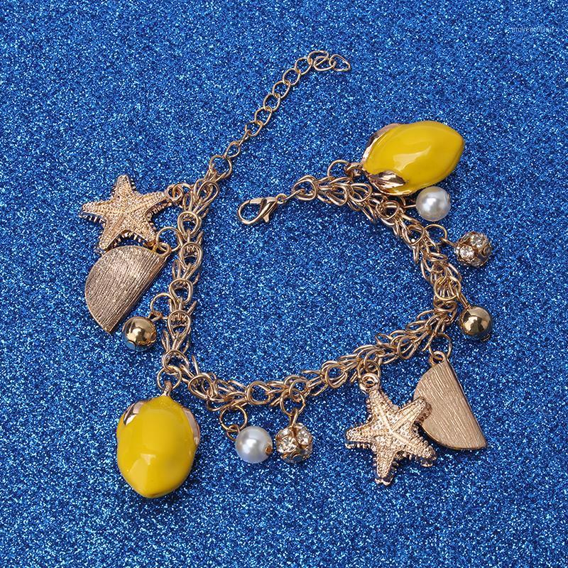 Fashion Starfish Bracelet Pendant Lemon Fruit Style Bracelet Women Bracelets Women Korean Beach Bracelets Gift1
Fashion Starfish Bracelet Pendant Lemon Fruit Style Bracelet Women Bracelets Women Korean Beach Bracelets Gift1