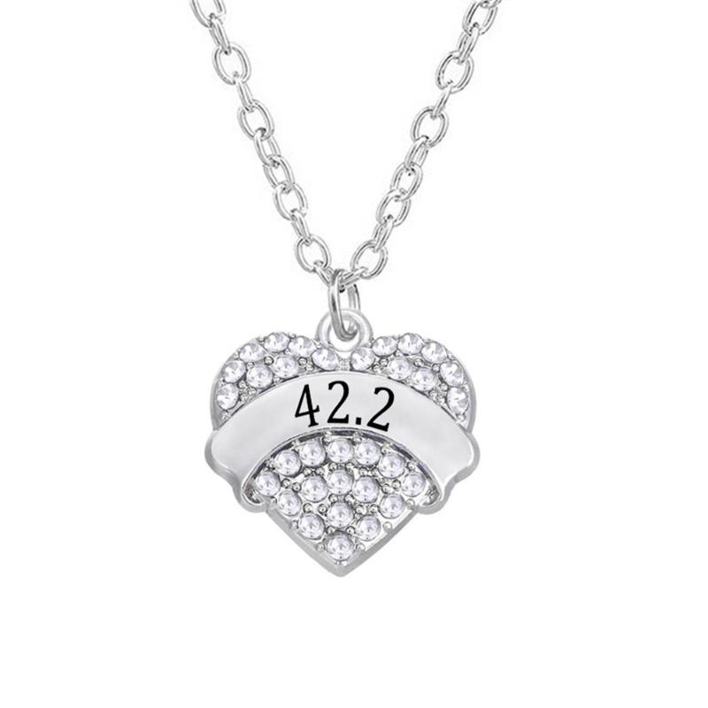 Fashion Marathon Sports Rhinestone Crystal 42.2 Pave Heart Charm Link Chain Necklaces Jewelry
Fashion Marathon Sports Rhinestone Crystal 42.2 Pave Heart Charm Link Chain Necklaces Jewelry