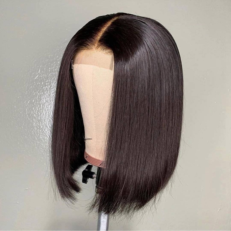 Highlights Straight Bob 4/27 T Lace Closure human hair wigs Brazilian 13x1 Omber Natural Black Color human hair lace front wigs Pre-Plucked