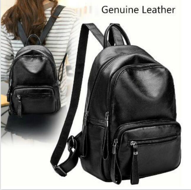 New Fashion Backpack Women Genuine leather Female BackpacksTeenager School Bags Rucksack, Black
New Fashion Backpack Women Genuine leather Female BackpacksTeenager School Bags Rucksack, Black